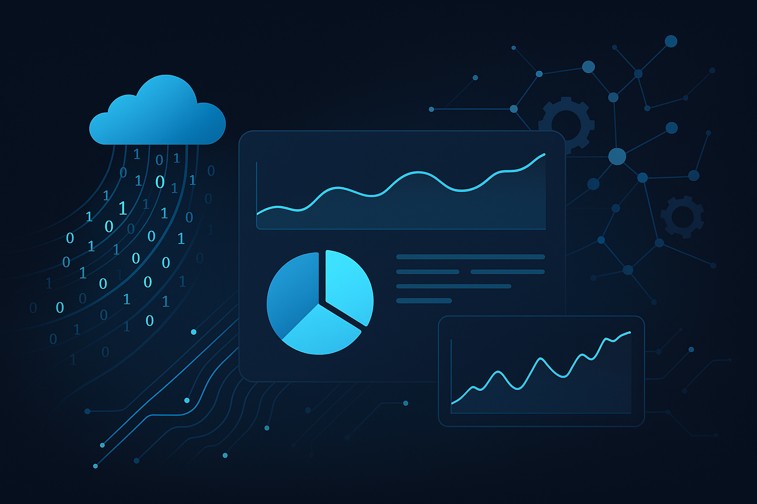 Abstract digital transformation illustration